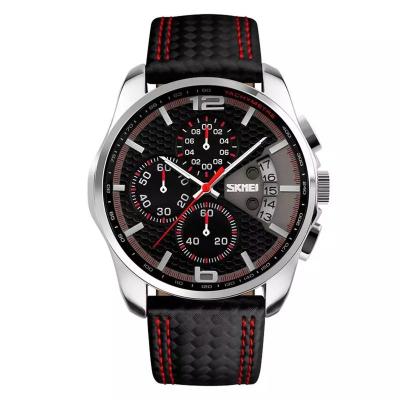 China Chronograph Skmei Genuine Leather Mens Watches For Small Wrists For Big Boys Sport Luxury for sale