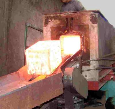 China Building Material Shops Steel Plate Steel Bar Induction Heating Machine Press Medium Frequency Forging Machine for sale