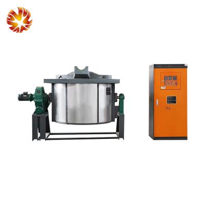 China Luoyang Hongteng Environmentally Friendly Aluminum Scrap Melting Induction Furnace Casting Tilting Furnace Aluminum for sale