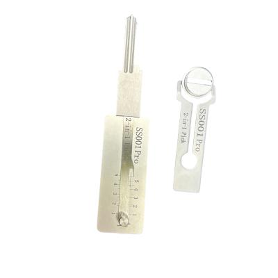 China 2pcs Lishi Lock Pick Stainless Steel 2 In 1 Lock Pick Portable for sale