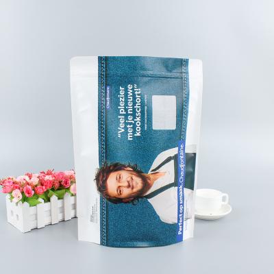 China Moisture Proof Custom Printed White Ziplock Coffee Tea Mylar Pouch Plastic Packaging Bag for sale