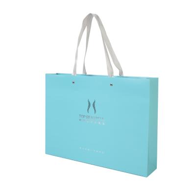 China Recycled Materials Custom 250 Gsm Brands Paper Bag Premium Elegant Luxury Low Cost Recycled Gift Bags for sale