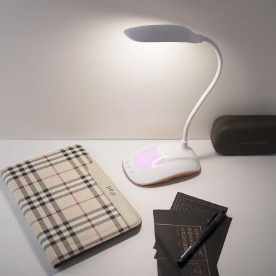 China Modern Universal Led Stepless Touch RGB Dimmable Rechargeable Gooseneck Adjustable Flexible Desk Powered Battery Table Lamps for sale