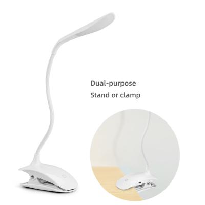 China New Product Modern Home 360 ​​Rotating Gooseneck Study Step Dimmer Rotating Foldable Dimmer Mounting Classic Led Clamp Rechargeable Desk Light for sale