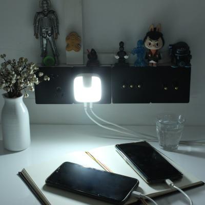 China 2021 Modern Design Modern Design Toilet Room Dual USB Charging Small Kids USB Plug Smart Wall PIR Motion Sensor Wireless Baby Led Night Lights for sale