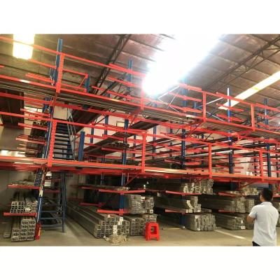 China Corrosion Protection Tube Warehouse Storage Shelf Q235B Aluminum Steel Heavy Duty Cantilever Shelf for sale