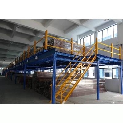 China Heavy Duty High Attic Storage Steel Structure Corrosion Protection Warehouse Shelf Two Floor Attic Shelf for sale