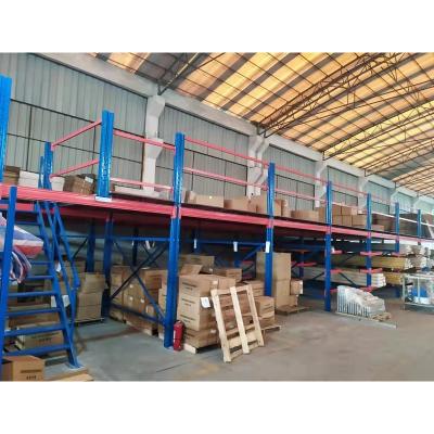 China Corrosion Protection Steel Structure Warehouse Adjustable Shelf Unit Warehouse Mezzanine Platform for sale