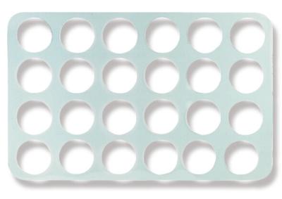 China 24 Round Holes Bread Baking Pan Stemcil PVC Plastic 570 x 370mm for sale