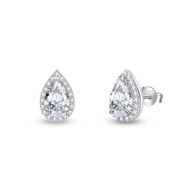 China S925 CLASSIC trendy sterling silver high end earrings zircon drop-shaped earrings temperament earrings S925 for sale