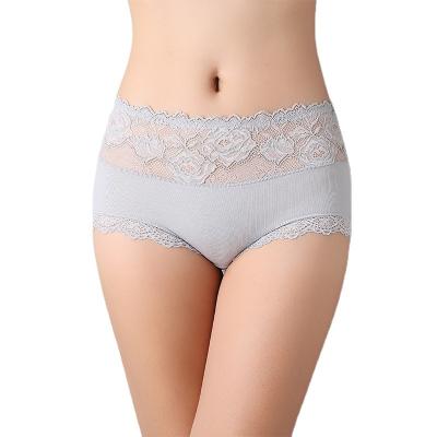 China L-2XL Antibacterial Plus Size Lace Soft Comfortable Cotton Lady Briefs Lady Panties Women Underwear Intermediate Cotton for sale