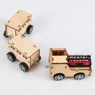 China Hot Selling DIY Science Test Kids Set STUFFED Wooden Toy Cars For Children Early Education for sale