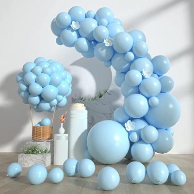 China Decoraive 100pcs Matte Pink Gold Red White Orange Gold Blue Latex Balloons Party Decor Pastel Arch for sale