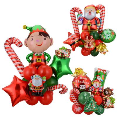 China Modern Christmas Balloons Candy Star 4D Foil Balloon Set For Merry Christmas Party Decoration for sale