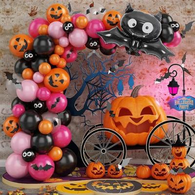 China Modern Halloween Rose Red Pink Orange Black Balloon Bat Set Party Decoration Supplies Balloon for sale