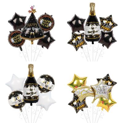 China Wholesale Hot-selling Fashional Happy New Year Meteor Party Hat Balloon Happy New Year Balloon Decoration Party Balloon for sale