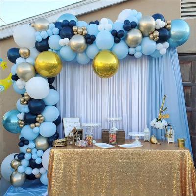 China Blue Balloon Garland Party Latex Balloon Arch DIY Macaroon Mint Modern Pastel Blue Ribbon Night Balloon for sale