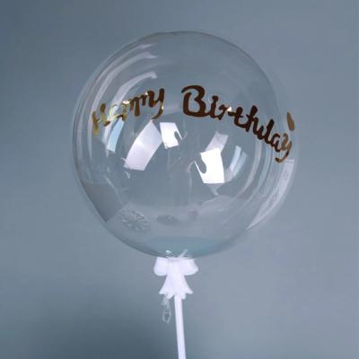 China 10pcs Modern Transparent Letters 10pcs Clear Bobo Balloons Reusable Wedding Balloons Printable 90cm Latex for sale