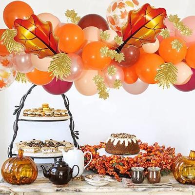 China Fashional Orange Rosewood Balloon Arch Kit Balloons Stand Decorating Strip Thanksgiving Costume for sale