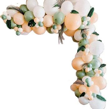 China Fashional Amazon Sells Sage Green Balloon Chain Garland Retro Themed Arch Kit Party Decor for sale