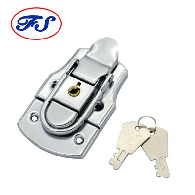 China FS-1003 large nickel free metal drawlatch loop hook with key for suitcase accessories for sale