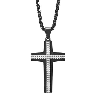 China FASHIONABLE Cross Pendant Necklace Mens 316 Stainless Steel Elegant Jewelery Designs for sale