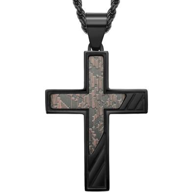 China FASHIONABLE 316 Stainless Steel Cross Pendant Necklace Men's Stylish Jewelery For Boy for sale