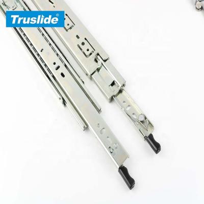 China Substitute for Accuride C3558 TH1350LK 50mm Load Rating 68KG Three Fold Full Extension Ball Bearing Drawer Slide With Lock for sale