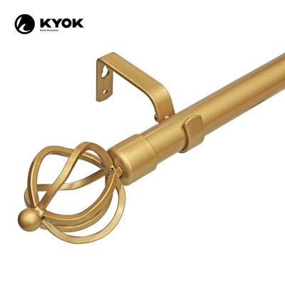 China Morden KYOK walmart luxury gold adjustable curtain rods for sale