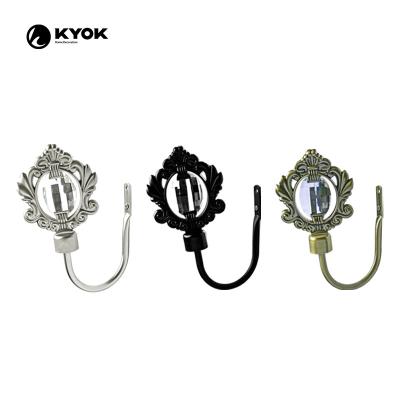 China KYOK Metal Hooks Curtain Rod and Contemporary L Shaped Curtain Accessories with a Variety of Curtain Headers for sale