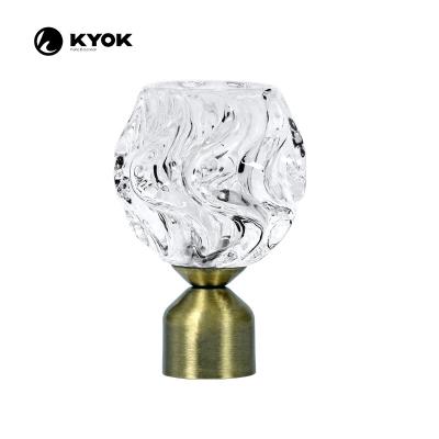 China KYOK Dressing Room in Curtain Rods Curtain Finial Glass Occasional Accessories Aluminum Netting for sale