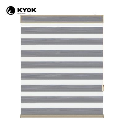 China KYOK Blackout Fabric Canvas Day Night Bohemian Roller Shade for sale