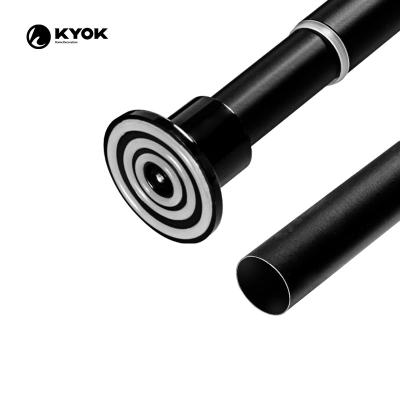 China Hot modern telescopic adjustable curtain rods in mid century KYOK Amazone black.shower for sale