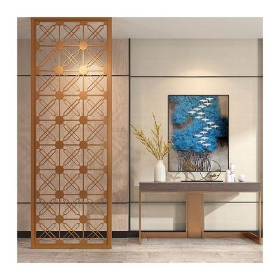 China Art Decor Wholesale Classic Design Laser Cut Metal Stainless Steel Indoor Outdoor Divider Screens Partition Screens for sale