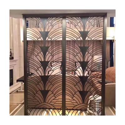 China Art Decor 2021new design metal screens laser cut metal stainless steel indoor divider screens partition screens for sale