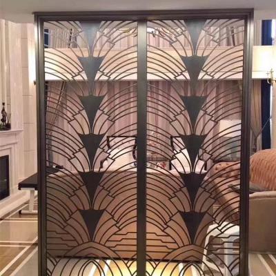 China Hot Sale Art Decor Modern Design Decorative Metal Stainless Steel For Room Dividers Decorative Lving Screens for sale