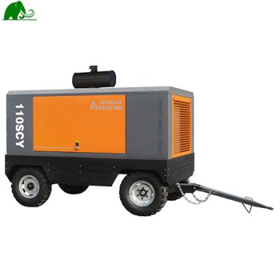 China SCY 110 Bar Air Compressor China Four Wheel Lubricated Portable Air Compressor for sale