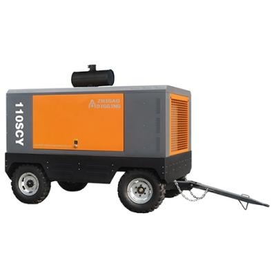 China SCY 186 Lubricated Air Compressor China Four Wheel Portable Air Compressor for sale