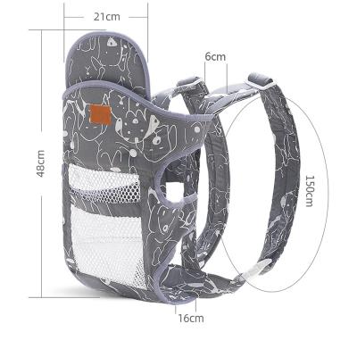 China Cotton Breathable Printing Breathable Baby Hip Ergonomic Printing Portable Newborn Seat Carrier Front Carring Sling Wrap Waist Cotton for sale