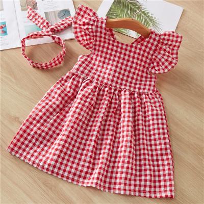 China Anti-wrinkle Girl Dresses One Year Old Girls Welcoming Christmas Boy Dress Winter Red Color Lace Summer Baby Dress Male Canvas for sale