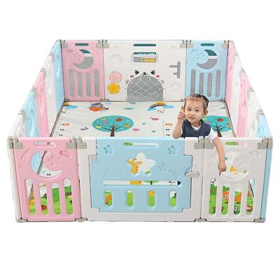 China Kids Guardrail Basic Baby Crib Modern Adjustable Square Hutch Portable Fence Playpen and Base for sale