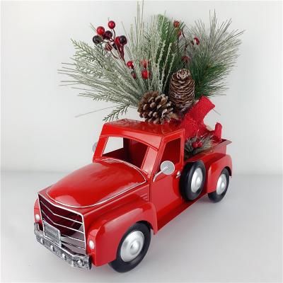 China Iron Metal Holiday Decor Ornaments Vintage Custom Car Factory Model Christmas Ornaments for sale