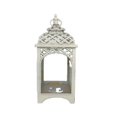 China Designer Home Modern Decorative Metal Wash White Lantern for Home Decoration for sale