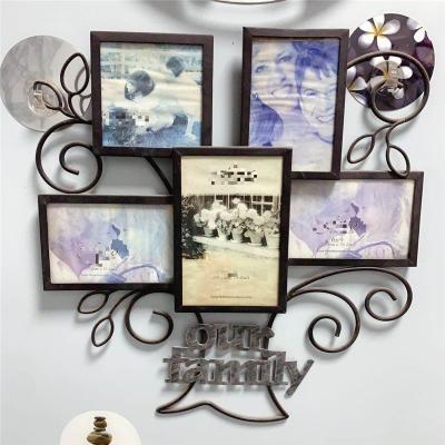 China Wholesale Creative Home Decorations Iron Vintage Metal Gifts Custom Metal Photo Frame for sale