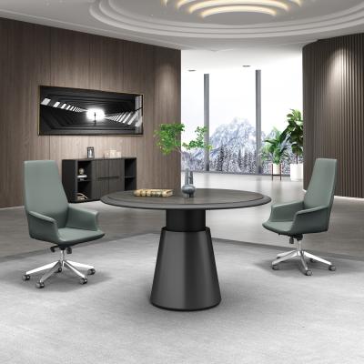 China Latest Design Modern Wooden Conference Room Furniture Exquisite Modern Round Meeting Table for sale