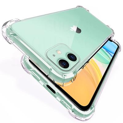 China Airbag Shockproof Clear Shockproof Case For iPhone 13 12 11 pro XS Max XR 6 7 8 plus Clear Space SE2020 Phone Soft TPU Shell Cover Back for sale