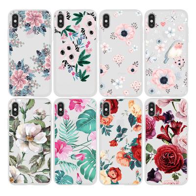 China Shockproof For Apple XR Frosted Flower Tpu Soft Cell Phone Case 13 12 XS MAX Floral 3D Effect Cover For iPhone11 Manufacturers Shockproof for sale