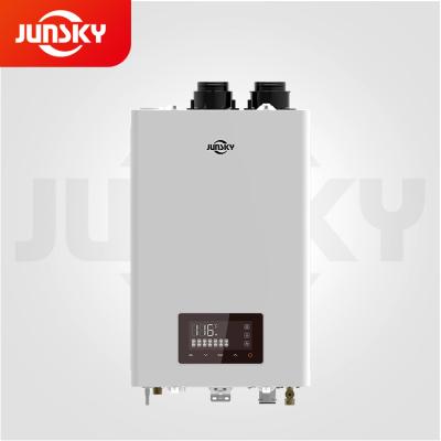 China Hotel JunSky Series 20L Gas Water Heater Tankless Instant Gas Hot Residential CONDENSING Water System for sale