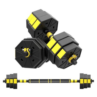 China Gym Weight Lifting Equipment Universal Fitness 20/30kg Octagonal Barbell Dumbbell Detachable Set for sale