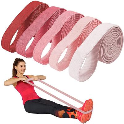 China Long Hip Workout Fitness Top Cotton Belt Tension Yarn Latex Exercise Yoga Resistance Band Set Arm Squat Home Anti-Slip Leg Elastic for sale